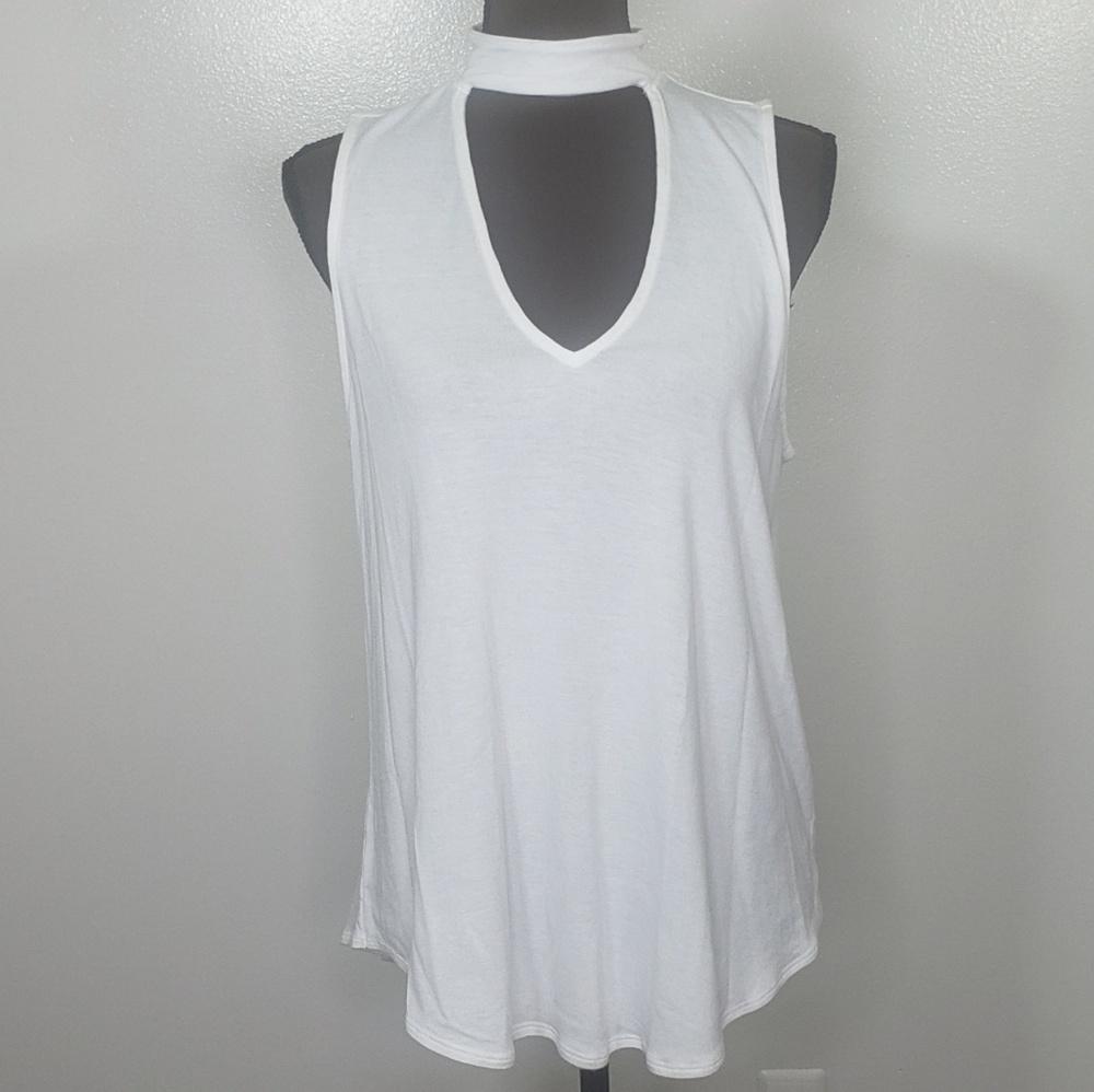 NWOT Express White Choker Style Tank - Picture 5 of 5